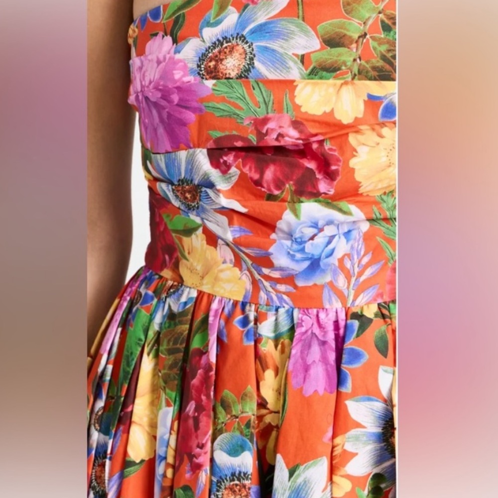 Cara Cara Nadia Floral Strapless Mini Dress Size Medium - Picture 7 of 7